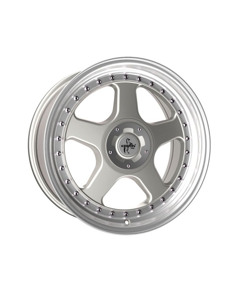 KESKIN KT1 Klassik  SILVER LIP POLISH 8,5x18 5/112+120 ET35 ,Alésage 72.6