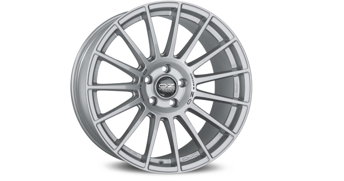 Jante ALU, OZ SUPERTURISMO DAKAR MATT RACE SILVER + BLACK LETTER 8.5X20 5/130 ET35.1, Alésage 66.6