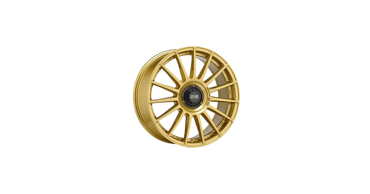 Jante ALU, OZ  SUPERTURISMO EVOLUZIONE  RACE GOLD + BLACK LETTER 8X18 5/112 ET45, Alésage 66.6