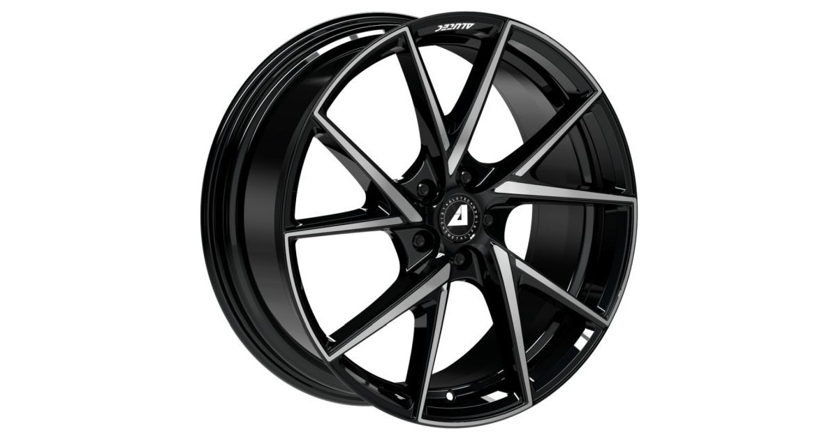 Jante ALU, Alutec ADX.01 Noir brillant / Face polie 8.5X19 5/114.30 ET40, Alésage 70.1
