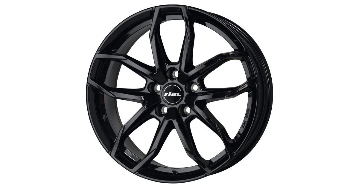 Jante Alu Rial Lucca Diamond Black 8x20 5x112 ET45 , Alésage 70.1