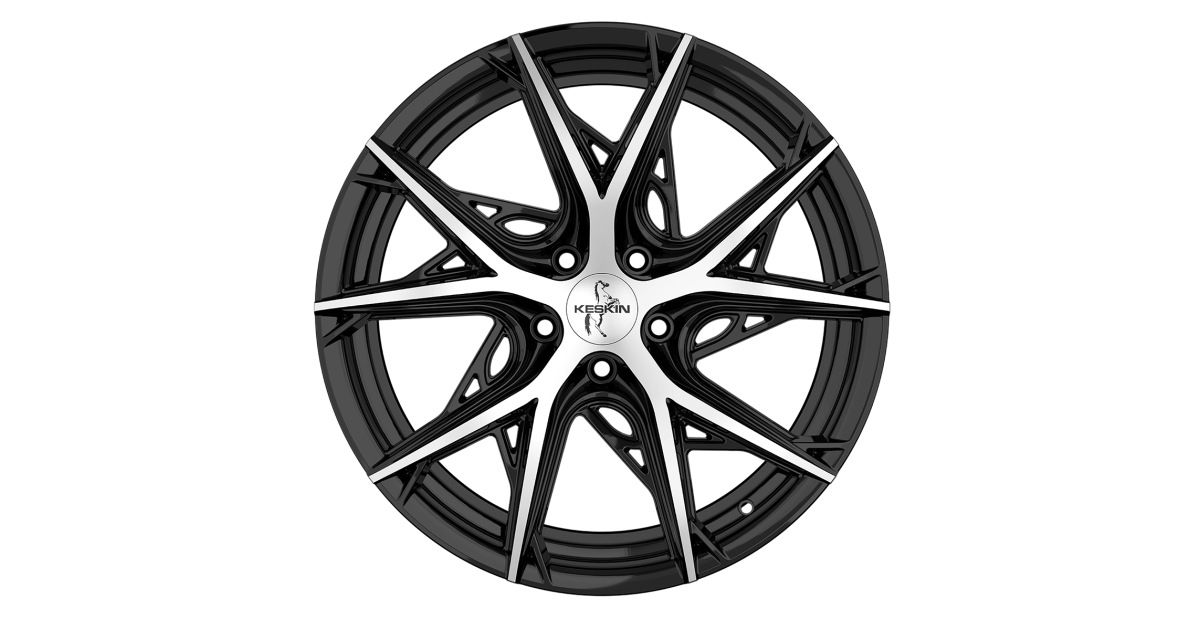 Jante ALU, Keskin Tuning KT24 BLACK FRONT POLISH 8.5X19 5/112 ET30, Alésage 66.6
