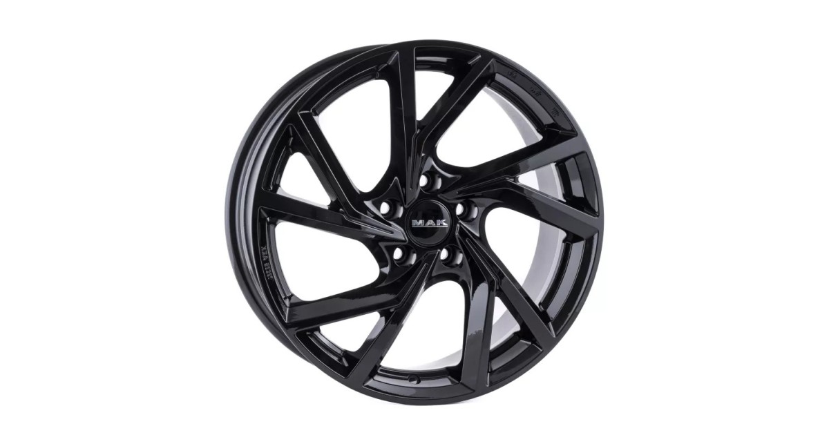 Jante Alu  MAK Kassel (GLOSS BLACK) 7,5x19 5x108 ET51 , Alésage 63.4