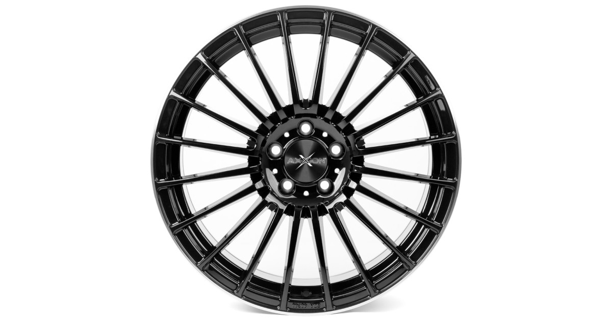 Jante ALU, Axxion AX5 SW+ Noir brillant / Bord poli  8.5X19 5/120 ET34, Alésage 72.6