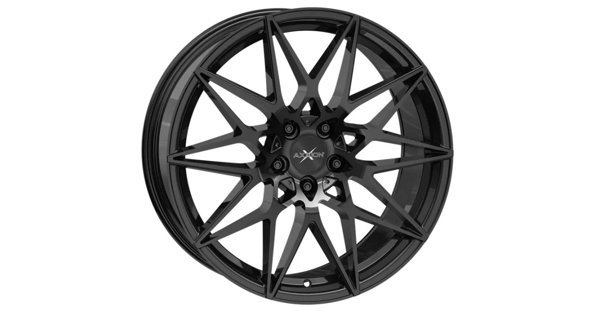 Jante ALU, Axxion AX9 /SW+ Noir brillant laqué 8.5X19 5/114.3 ET40, Alésage 72.6