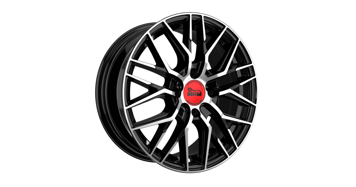 Jante ALU, MAM RS4 BLACK FRONT POLISH 7X16 4/108 ET35, Alésage 63.4