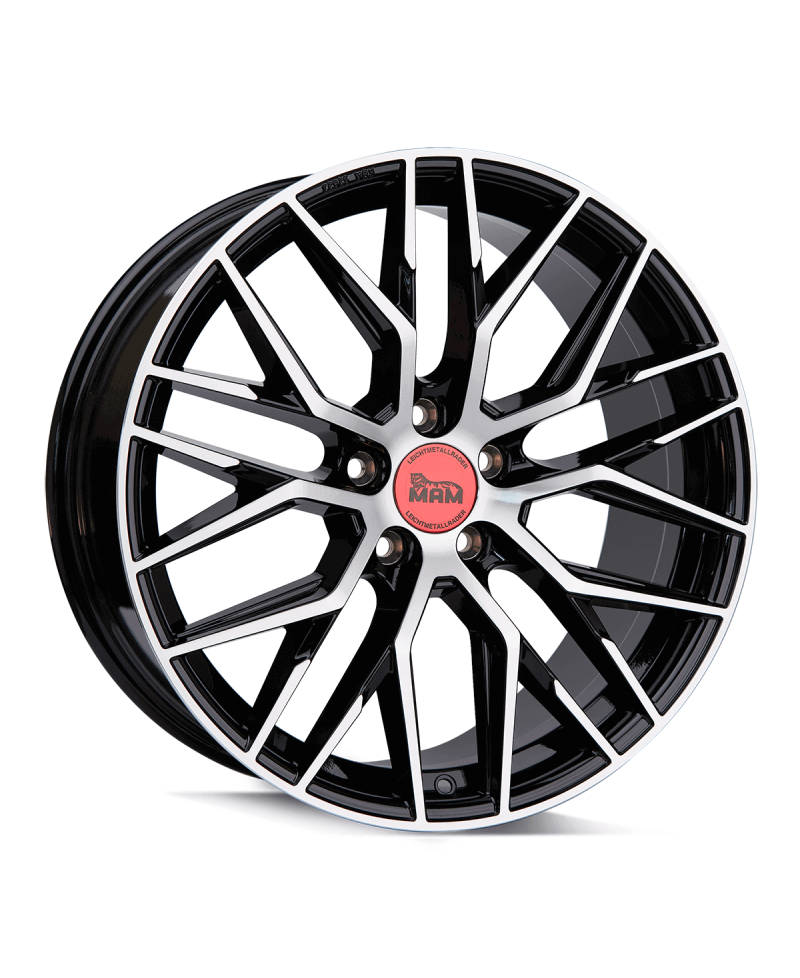 Jante ALU, MAM RS4 BLACK FRONT POLISH 5/120 ET35, Alésage 72.6
