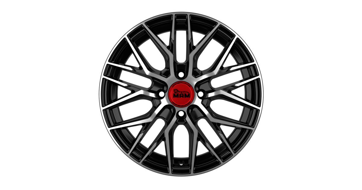 Jante ALU, MAM RS4 BLACK FRONT POLISH 4/100 ET35, Alésage 63.4