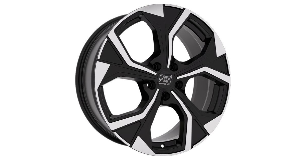 Jante Alu MSW 43 Gloss Black Full Polished 7,5x18 5x100 ET46  , Alésage 57.06