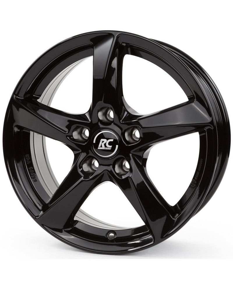 Jante Alu RC Design RC30 / SG  Noir brillant 6x15 4x108 ET47,5  , Alésage 63.4