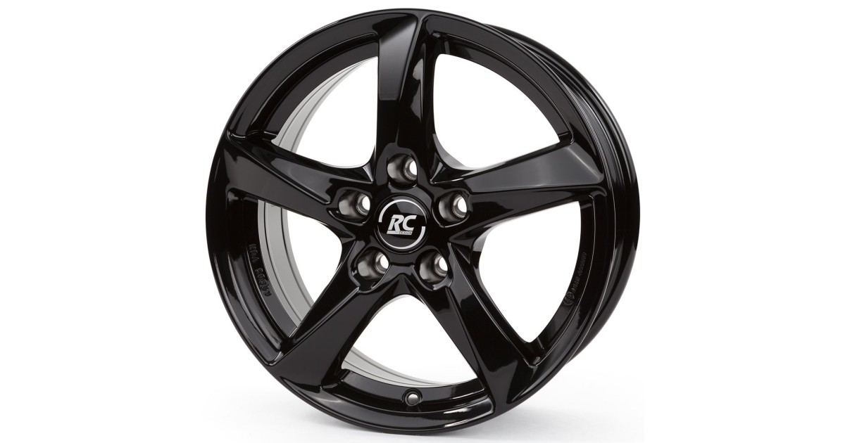 Jante Alu RC Design RC30 / SG  Noir brillant 6x15 4x108 ET47,5  , Alésage 63.4