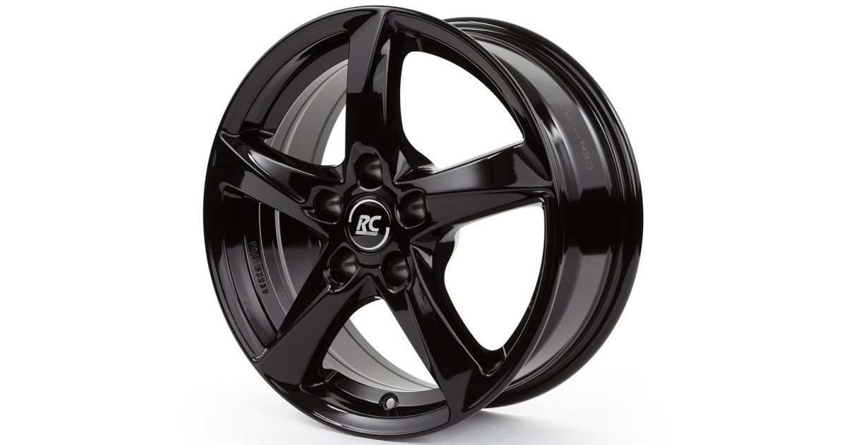 Jante Alu RC Design RC30 / SG  Noir brillant 6x15 4x108 ET47,5  , Alésage 63.4