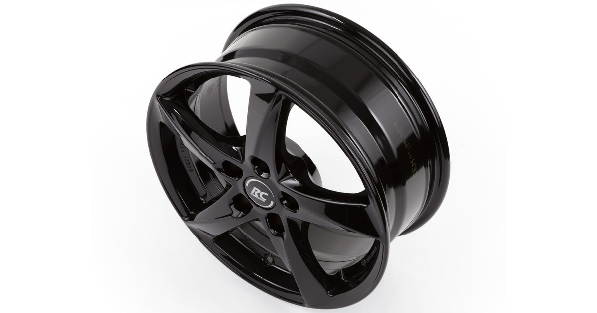 Jante Alu RC Design RC30 / SG  Noir brillant 6x15 4x108 ET47,5  , Alésage 63.4