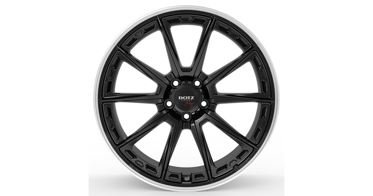 Jante ALU, Dotz SONOMA Black matt/ Polished lip 8X19 5/ 112 ET48, Alésage 70.1