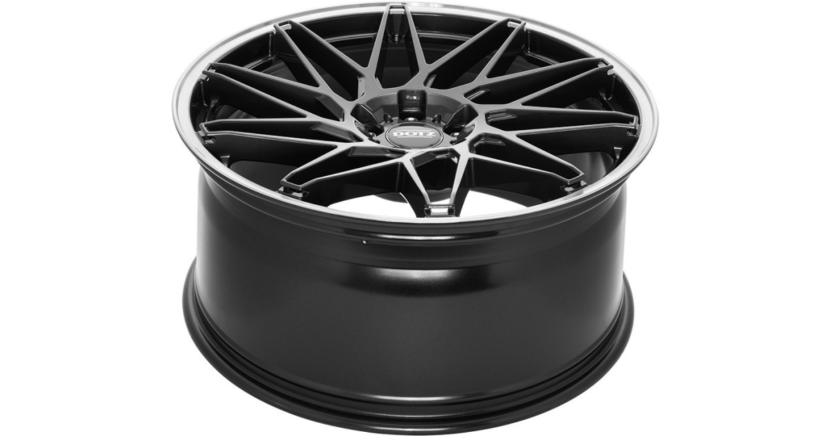 Jante ALU, Dotz Tanaka gunmetal polished lip (Anthracite foncé / Bord poli) 8.5X19 5/ 112 ET25, Alésage 70.1
