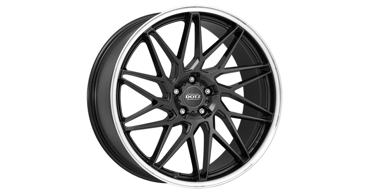 Jante ALU, Dotz  Tanaka gunmetal polished lip (Anthracite foncé / Bord poli) 9.5X19 5/ 112 ET25, Alésage 70.1