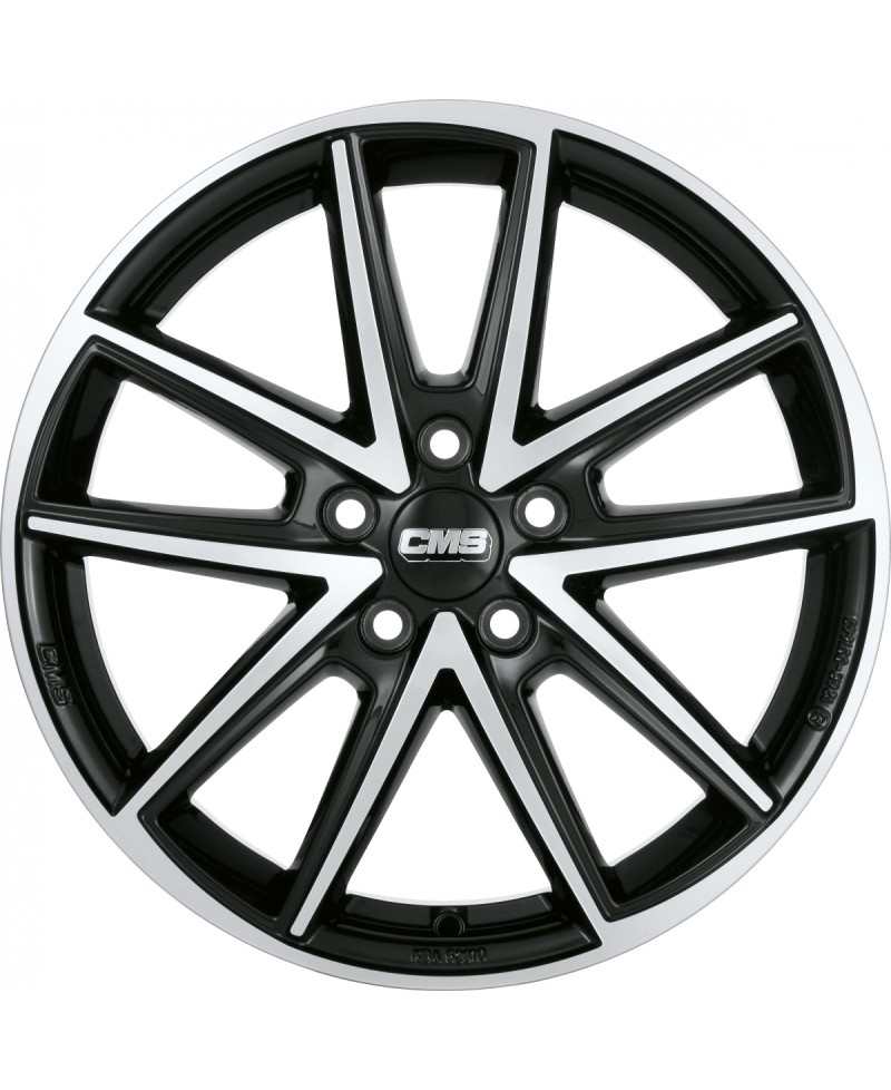 Jante ALU, CMS C30 Diamant Noir Brillant, 7X17 5/112 ET43, Alésage 57.1