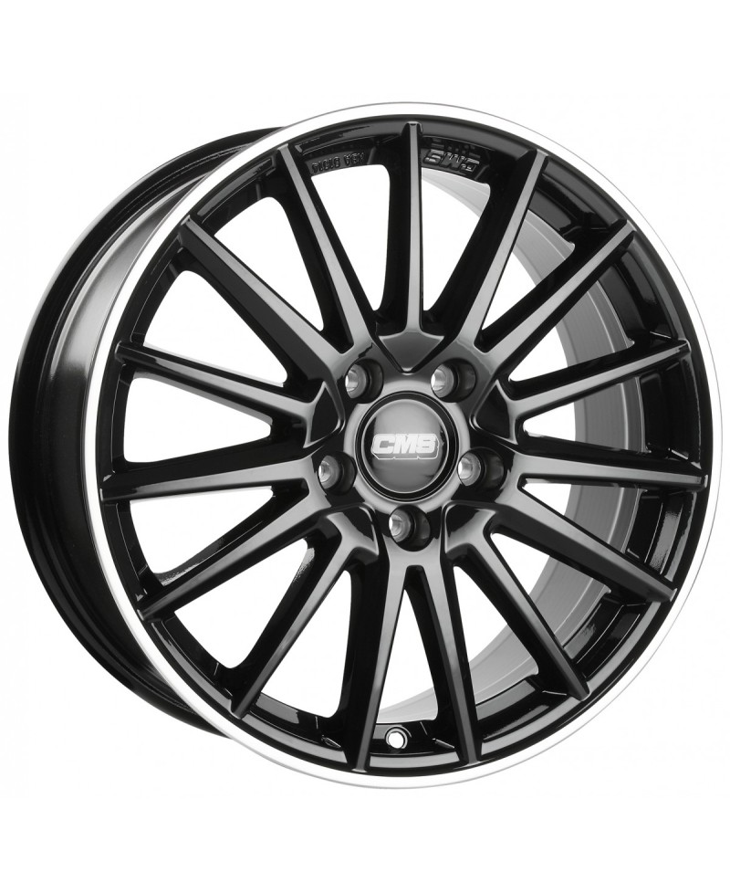 Jante ALU, CMS C23 Noir Contour Poli Brillant, 7X17 4/ 100 ET47, Alésage 67.1