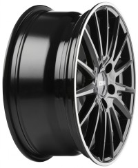 Jante ALU, CMS C23 Noir Contour Poli Brillant, 7X17 4/ 100 ET47, Alésage 67.1