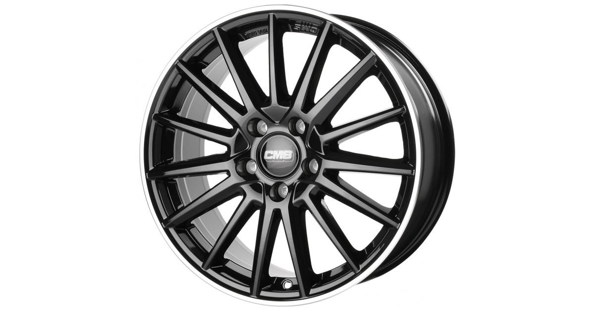 Jante ALU, CMS C23 Noir Bride Poli Brillant, 8X18 5/108 ET48, Alésage 63.4