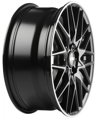 Jante ALU, CMS C25 Noir Bride Poli Brillant, 7.5X18 5/112 ET47, Alésage 66.6