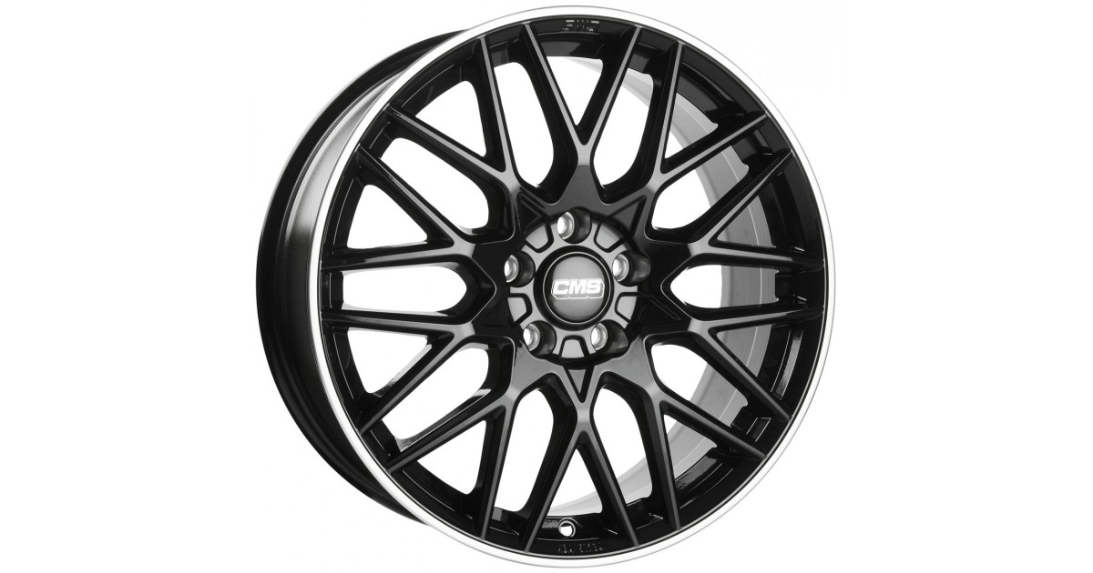 Jante ALU, CMS C25 Noir Bride Poli Brillant, 8X18 5/114.3 ET47, Alésage 67.1