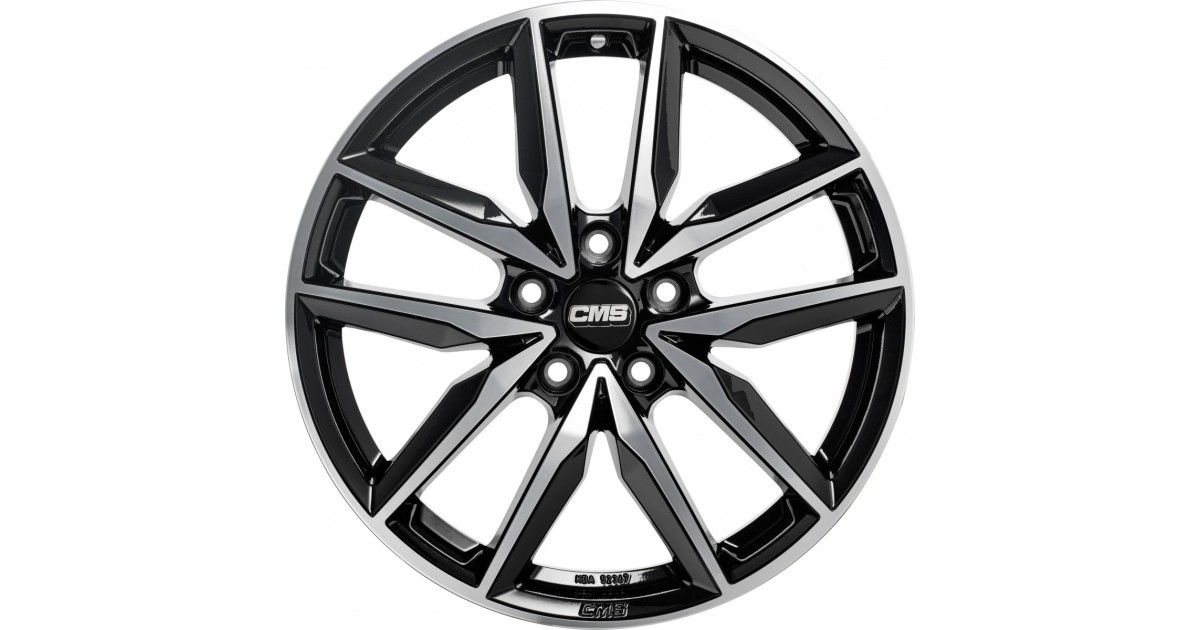 Jante ALU, CMS C28 Diamant Noir Brillant, 7.5X18 5/ 100 ET40, Alésage 57.1