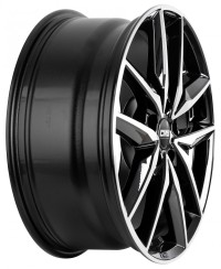 Jante ALU, CMS C28 Diamant Noir Brillant, 7.5X18 5/ 100 ET40, Alésage 57.1