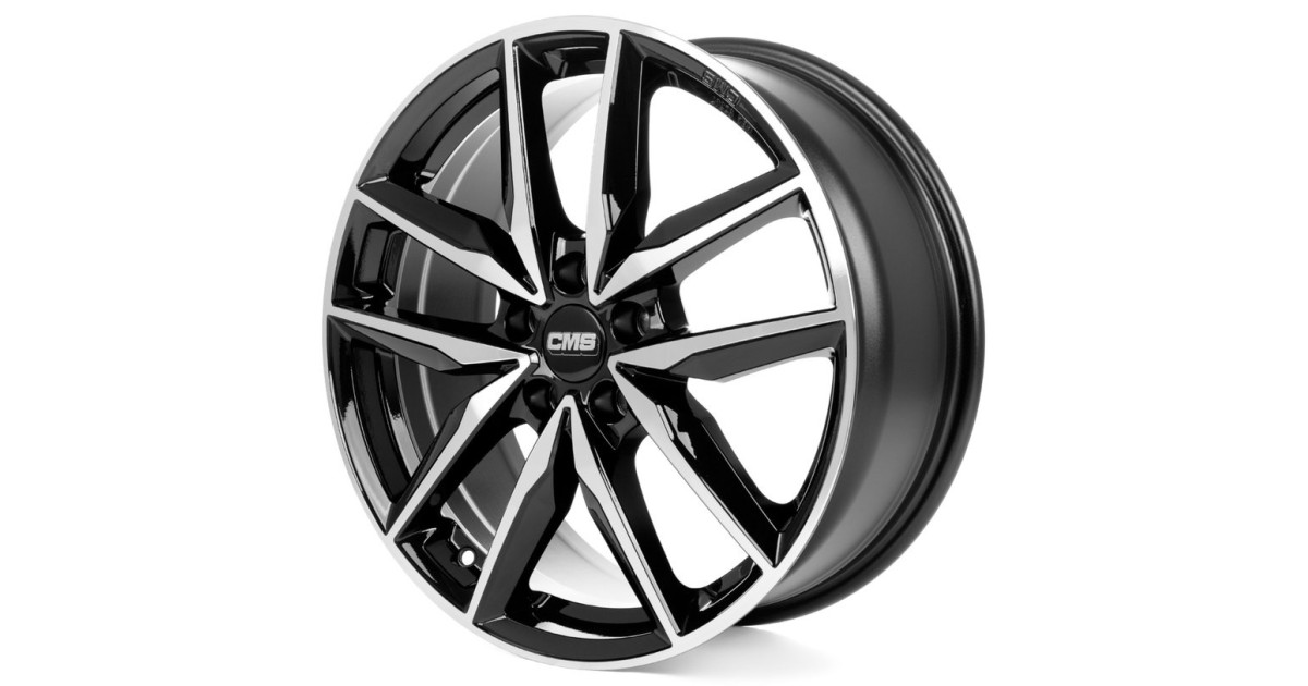 Jante ALU, CMS C28 Diamant Noir Brillant, 7.5X18 5/ 112 ET48, Alésage 66.6