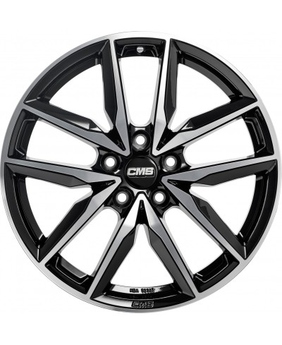 Jante ALU, CMS C28 Diamant Noir Brillant, 7.5X19 5/100 ET50, Alésage 57.1
