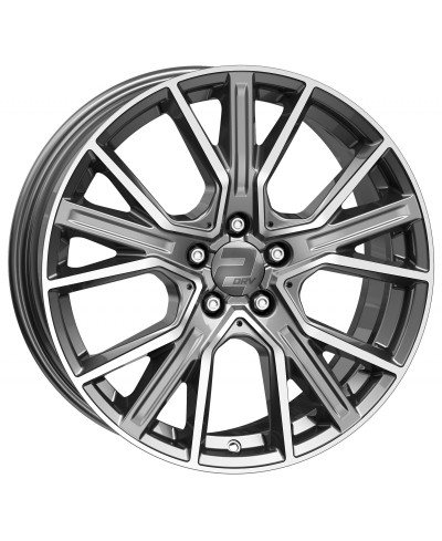 Jante Alu 2DRV WH34 (DGP +) Highgloss Daytona Gray Polished 8,5x20 5x112 ET40 , Alésage 66.6