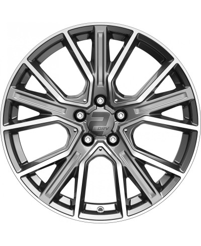 Jante Alu 2DRV WH34 (DGP +) Highgloss Daytona Gray Polished 8,5x20 5x112 ET40 , Alésage 66.6