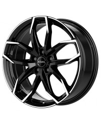 Jante Alu Rial Lucca (GBFP) Diamond Black Front Polished 8x18 5x112 ET45 , Alésage 70.1