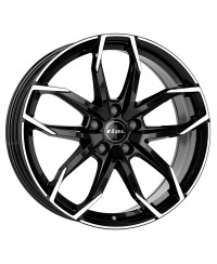 Jante Alu Rial Lucca (GBFP) Diamond Black Front Polished 8x18 5x112 ET45 , Alésage 70.1