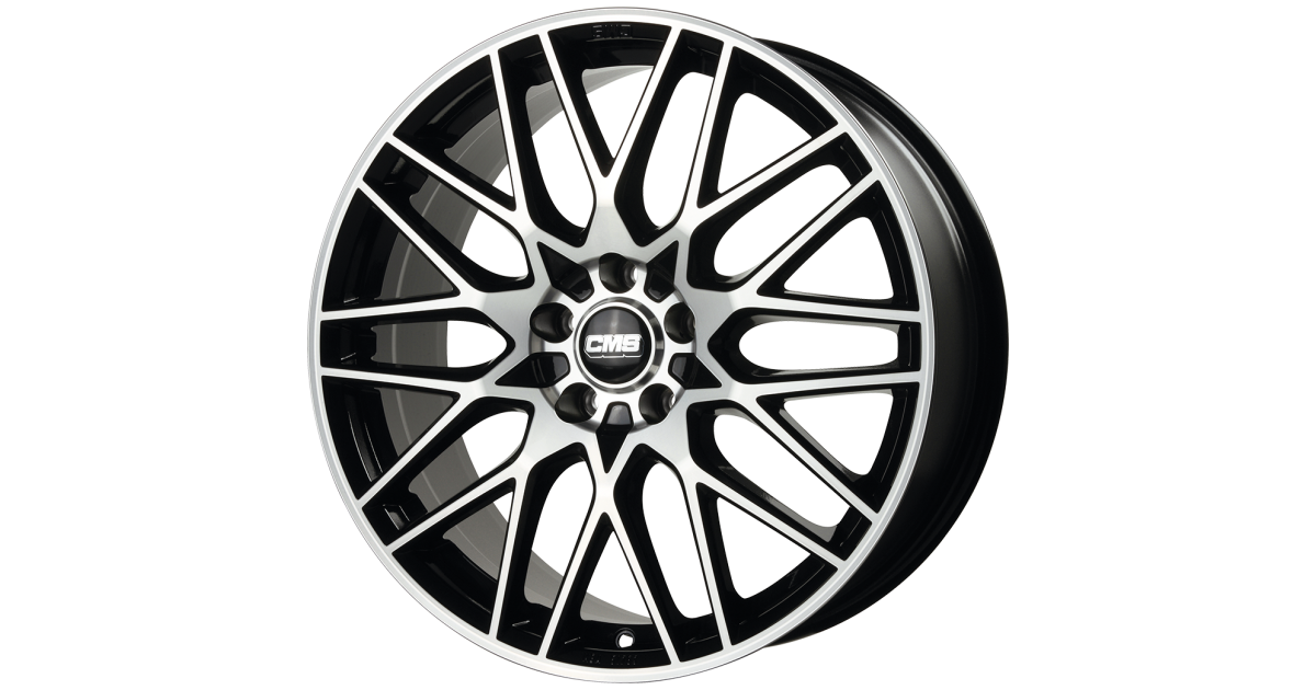 Jante ALU, CMS C25 Diamant Noir Brillant, 7.5X18 5/114.3 ET47, Alésage 66.1