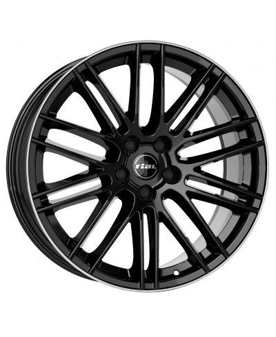 Jante Alu Rial KiboX (GBHP) Diamant noir / Contour poli 9x20 5x112 ET43 , Alésage 66.6