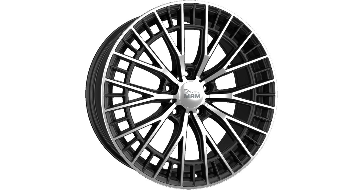 Jante ALU, MAM GT2 BLACK FRONT POLISH 8.5x19 5/ 112 ET30.1, Alésage 66.6