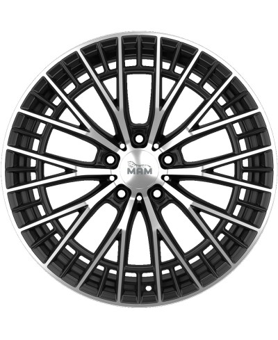 Jante ALU, MAM GT2 BLACK FRONT POLISH 8.5x19 5/ 112 ET30.1, Alésage 66.6