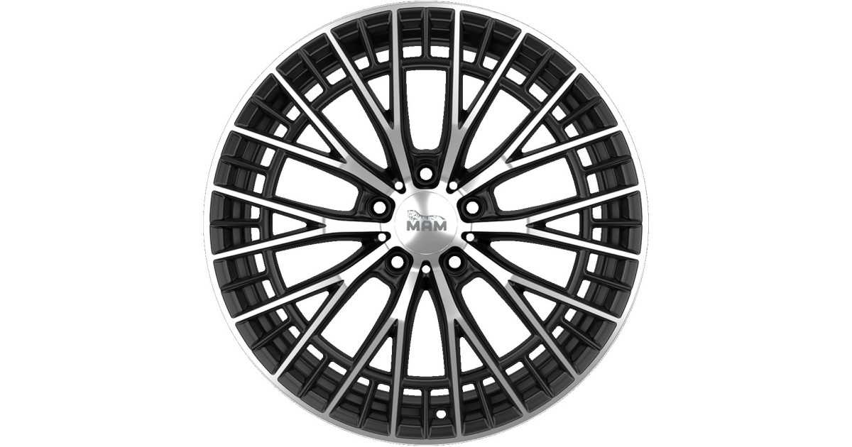 Jante ALU, MAM GT2 BLACK FRONT POLISH 8.5x19 5/ 112 ET30.1, Alésage 66.6