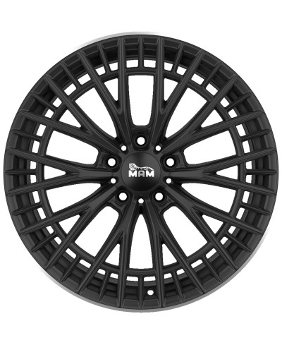Jante ALU, MAM GT2 MATT BLACK LIP POLISH 8.5x19  5/112 ET30.1, Alésage 66.6