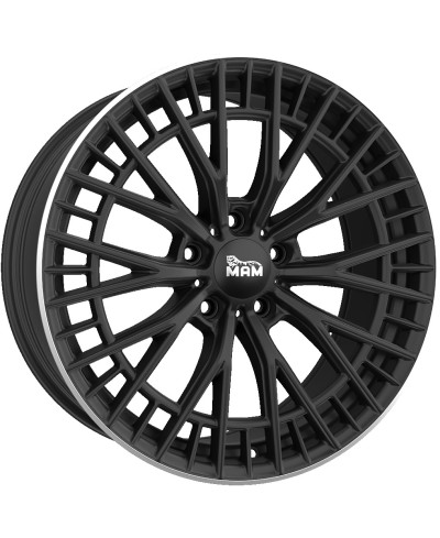 Jante ALU, MAM GT2 MATT BLACK LIP POLISH 8.5x19 5/ 120 ET35, Alésage 72.6