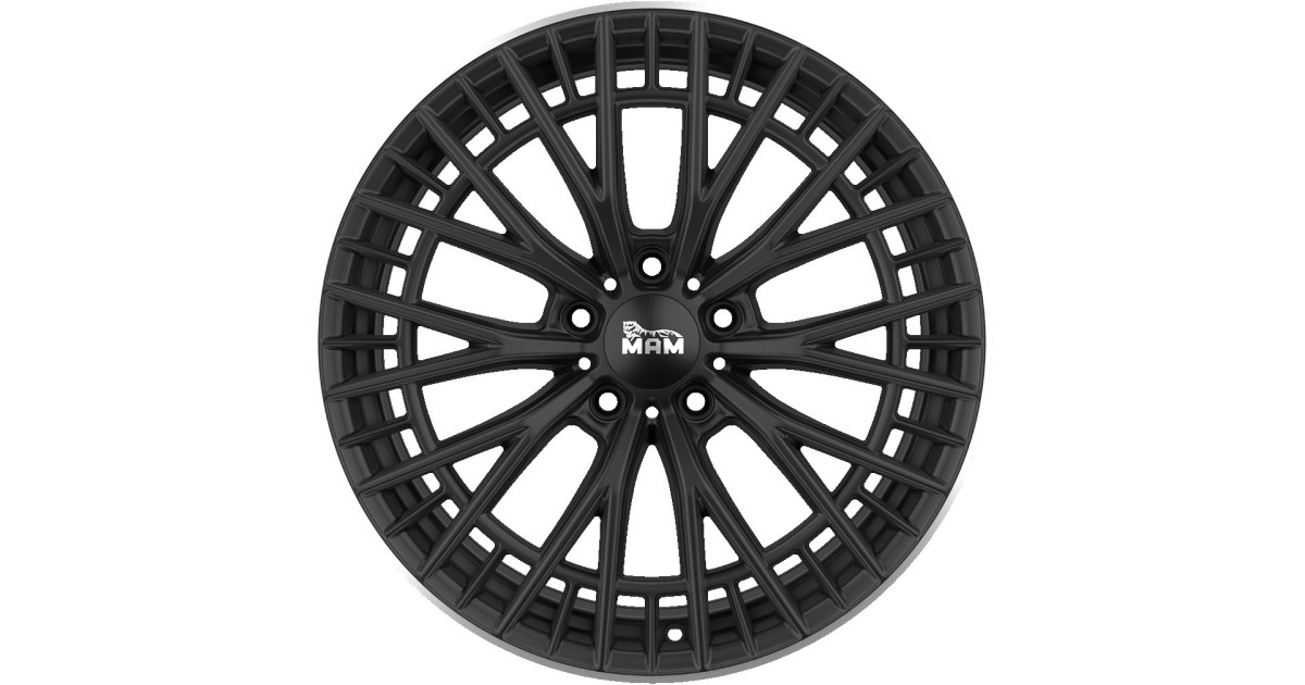 Jante ALU, MAM GT2 MATT BLACK LIP POLISH 8.5x19 5/ 120 ET35, Alésage 72.6