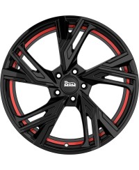 Jante ALU, MAM RS5 BLACK PAINTED RED INSIDE 8x18 5/ 114.3 ET45, Alésage 72.6