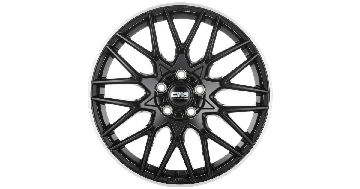 Jante ALU, CMS C25 Noir Bride Poli Brillant, 7X17 4/ 100 ET45, Alésage 67.1