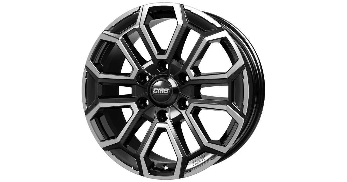Jante ALU, CMS C35 Diamant Noir Brillant, 8X18 6/139.7 ET30, Alésage 100.1