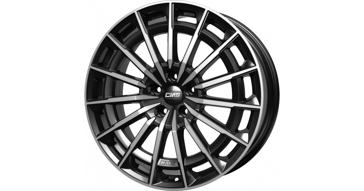 Jante ALU, CMS C38 Diamant Noir Brillant, 8X19 5/112 ET45, Alésage 66.6