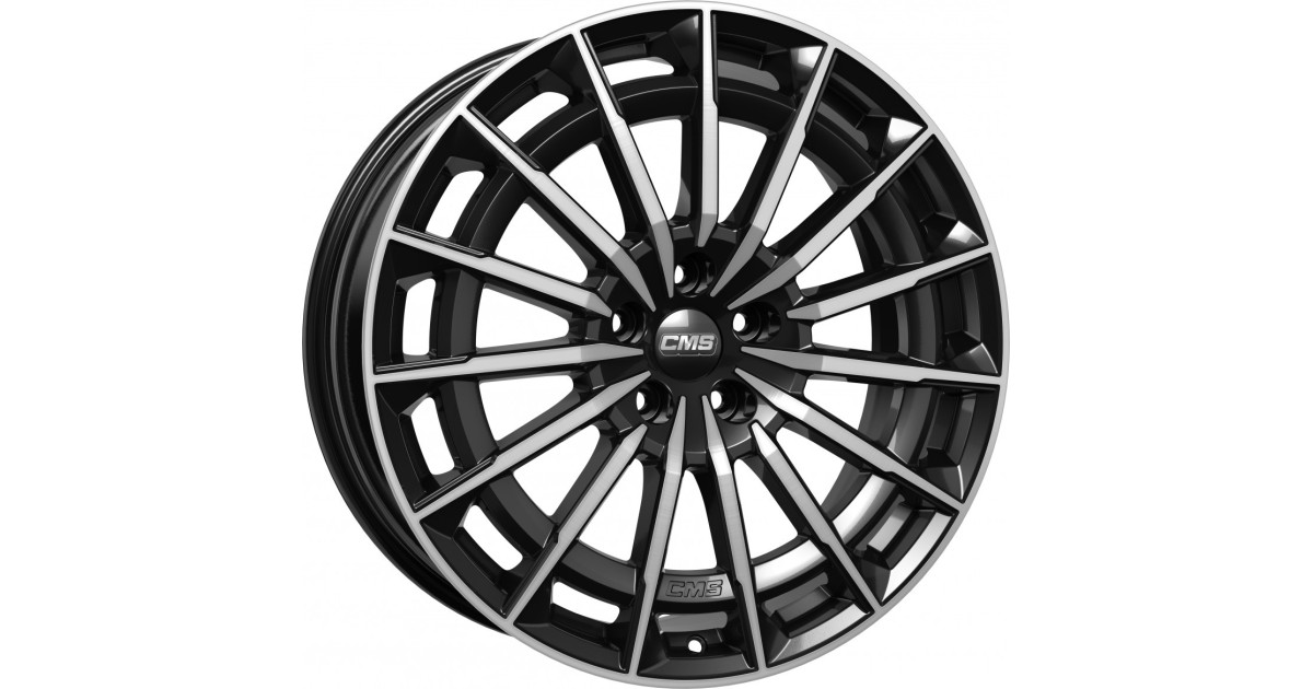 Jante ALU, CMS C38 Diamant Noir Brillant, 8X19 5/112 ET45, Alésage 66.6