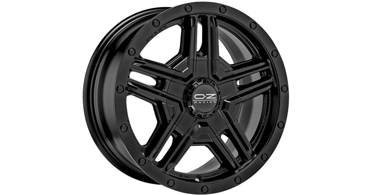 Jante ALU, OZ RALLY ADVENTURE MATT BLACK + Rivets , 8X17 6/ 139.7 ET25, Alésage 106.1