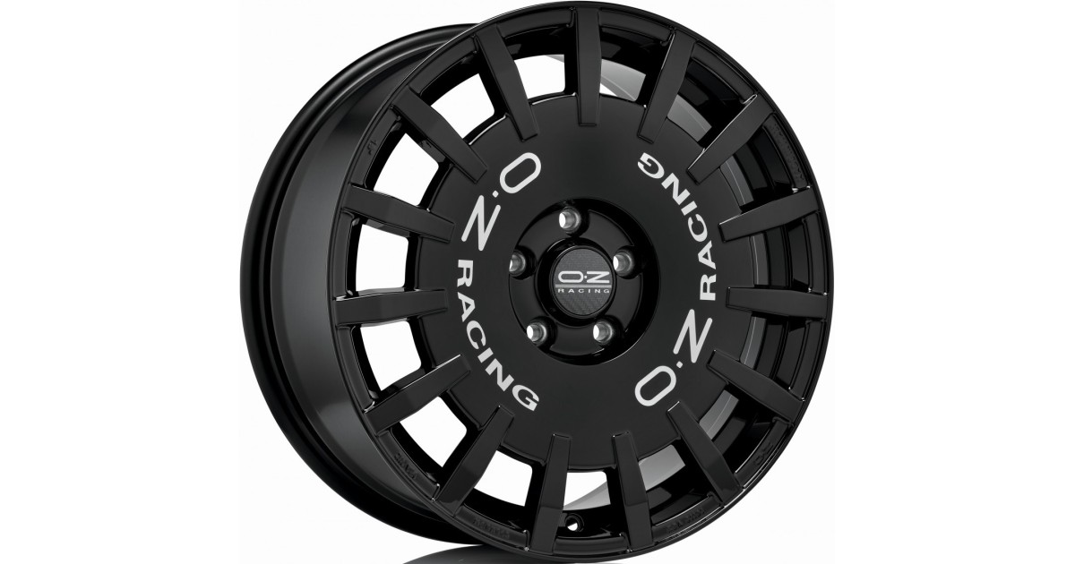 Jante ALU, OZ  RALLY RACING GLOSS BLACK + SILVER LETTER 8X18 5/ 114.3 ET35, Alésage 75