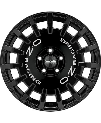Jante ALU, OZ  RALLY RACING GLOSS BLACK + SILVER LETTER 8X18 5/ 114.3 ET35, Alésage 75